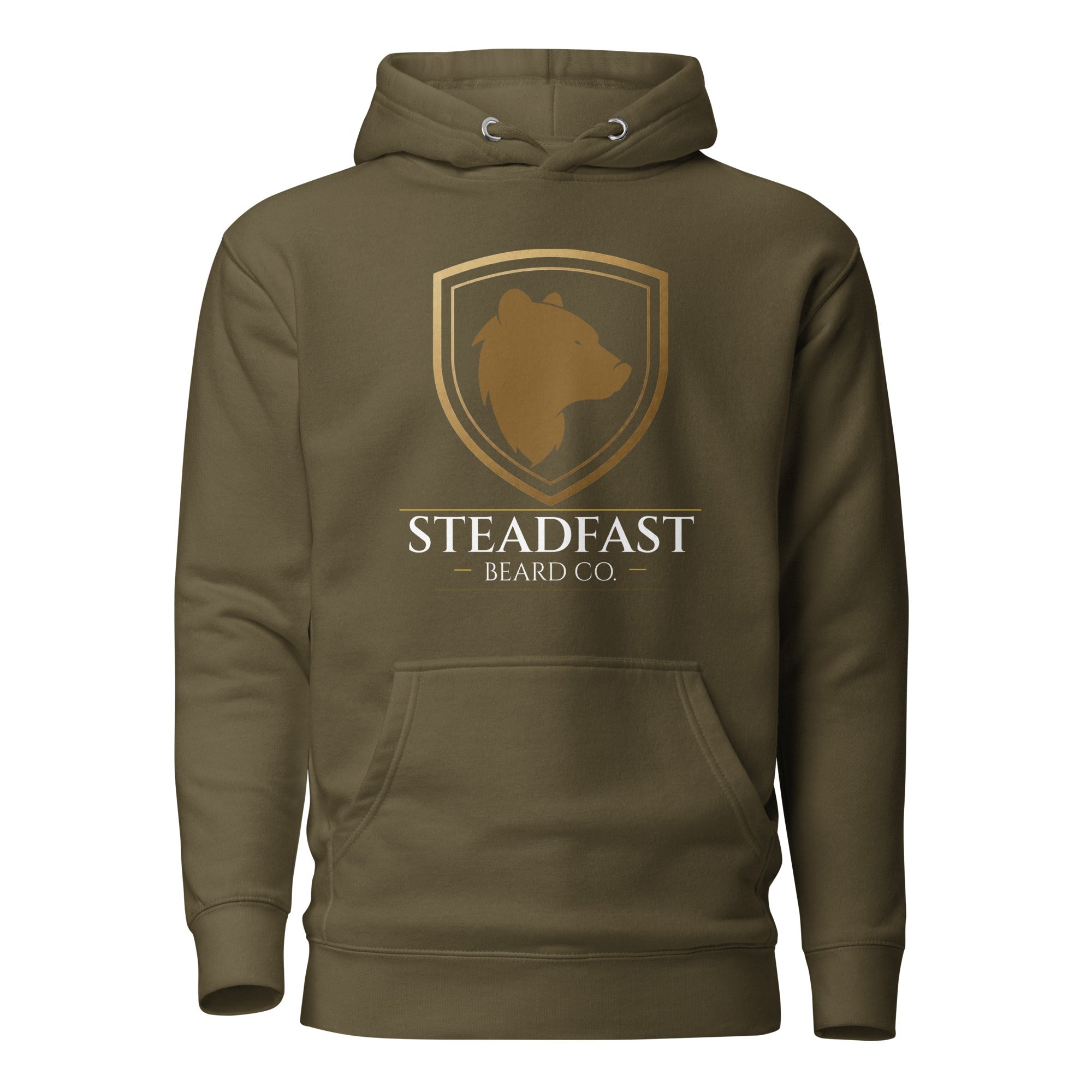 Steadfast Beard Co. Big Bear Logo with Motto Unisex Hoodie - Steadfast Beard Co.