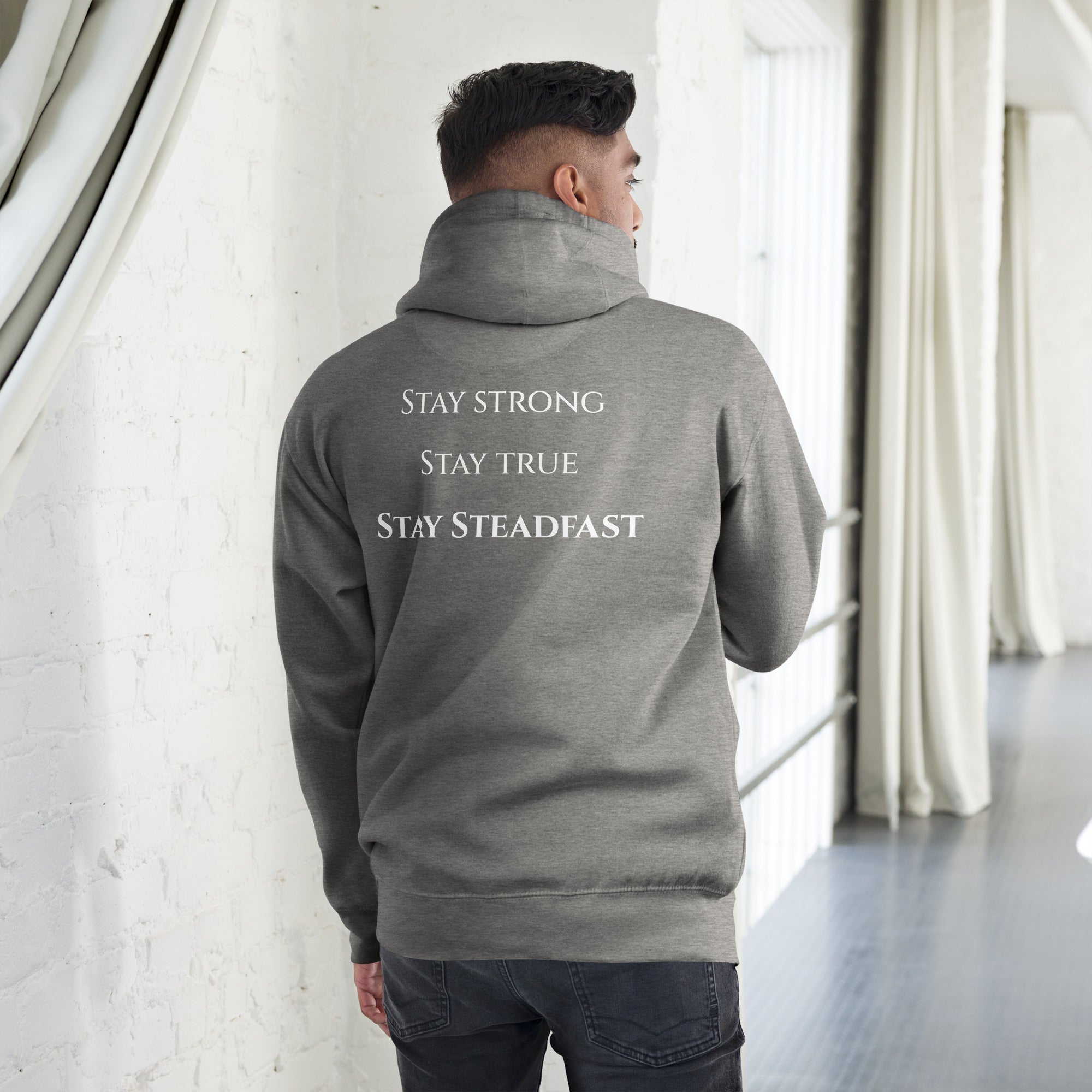 Steadfast Beard Co. Big Bear Logo with Motto Unisex Hoodie - Steadfast Beard Co.