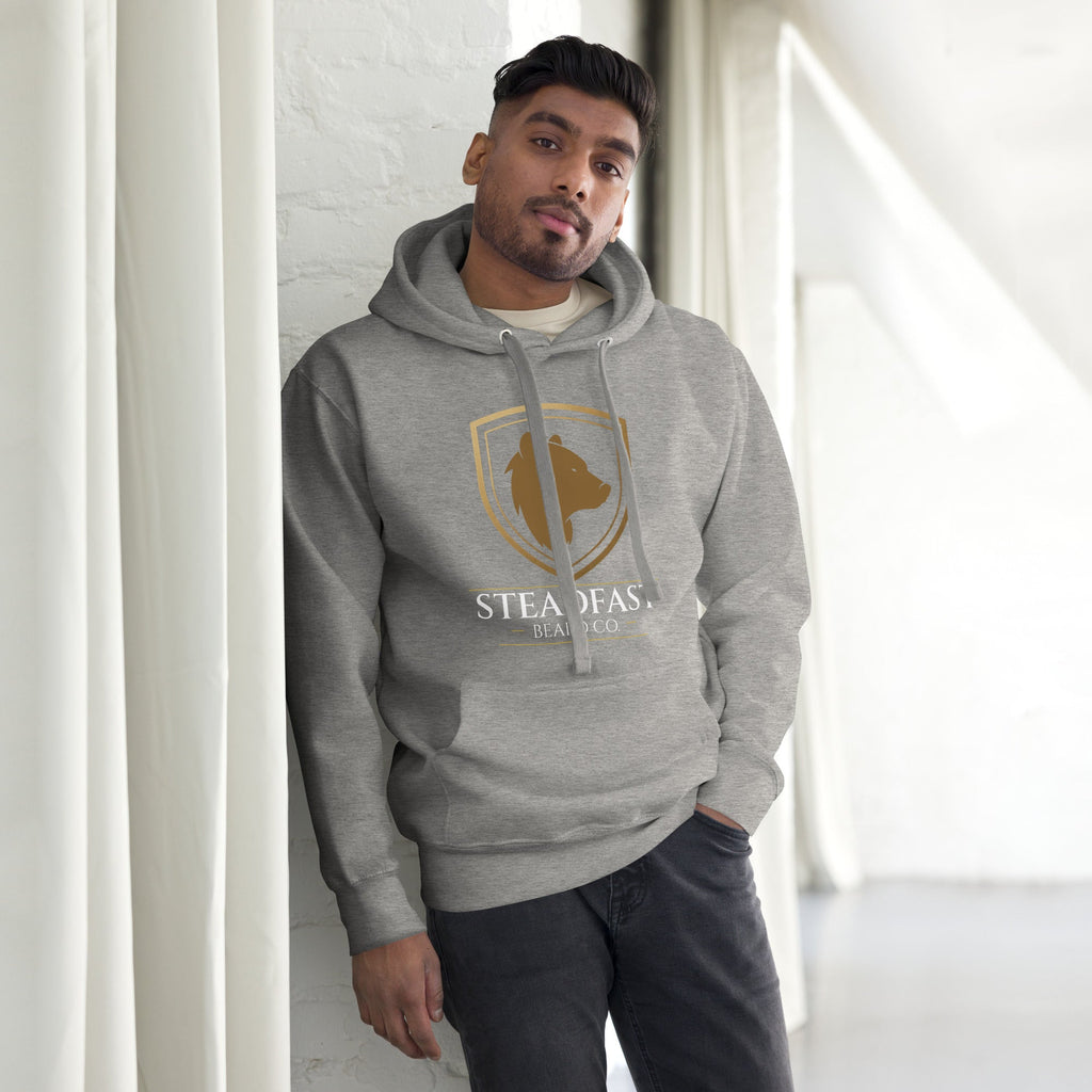 Steadfast Beard Co. Big Bear Logo with Motto Unisex Hoodie - Steadfast Beard Co.