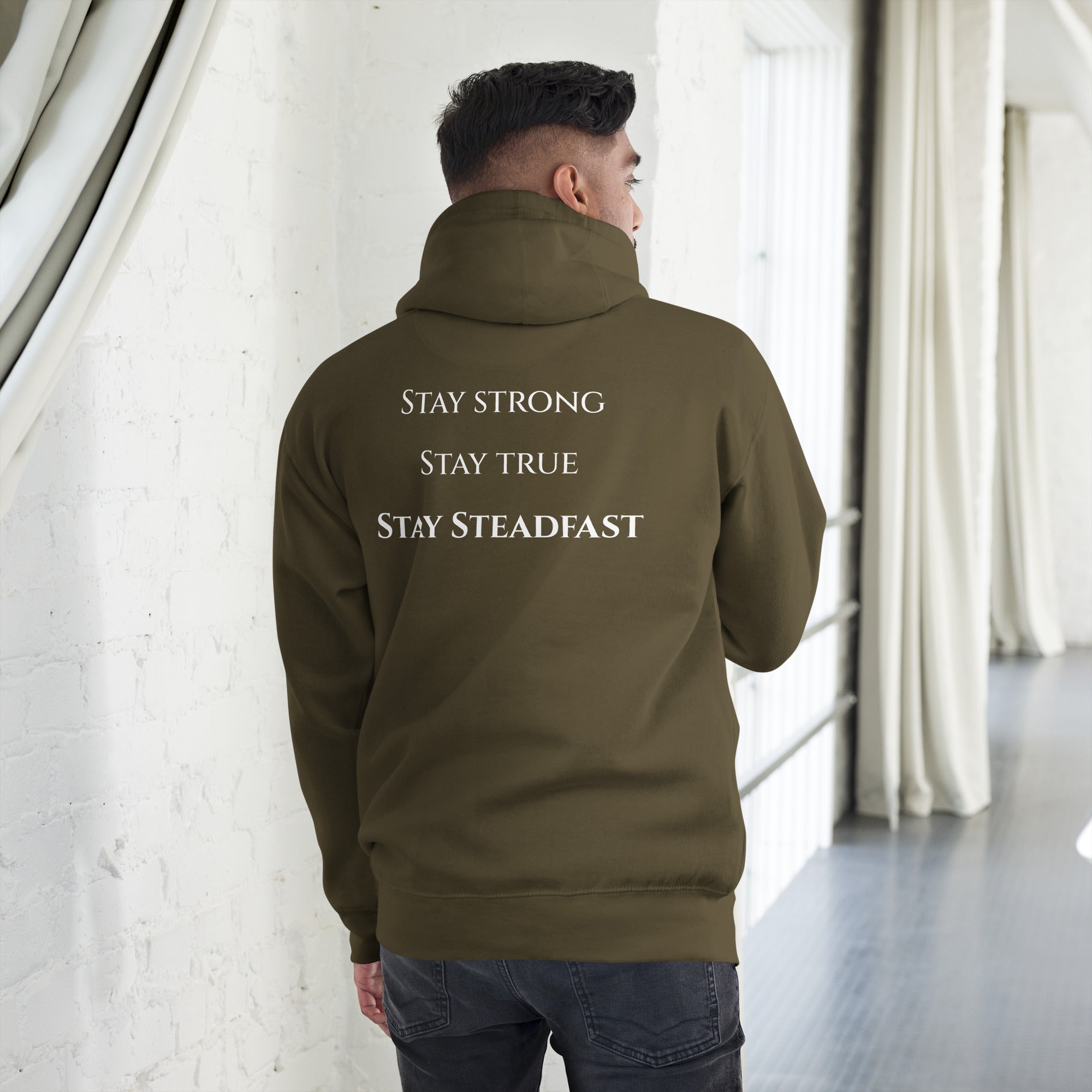 Steadfast Beard Co. Big Bear Logo with Motto Unisex Hoodie - Steadfast Beard Co.