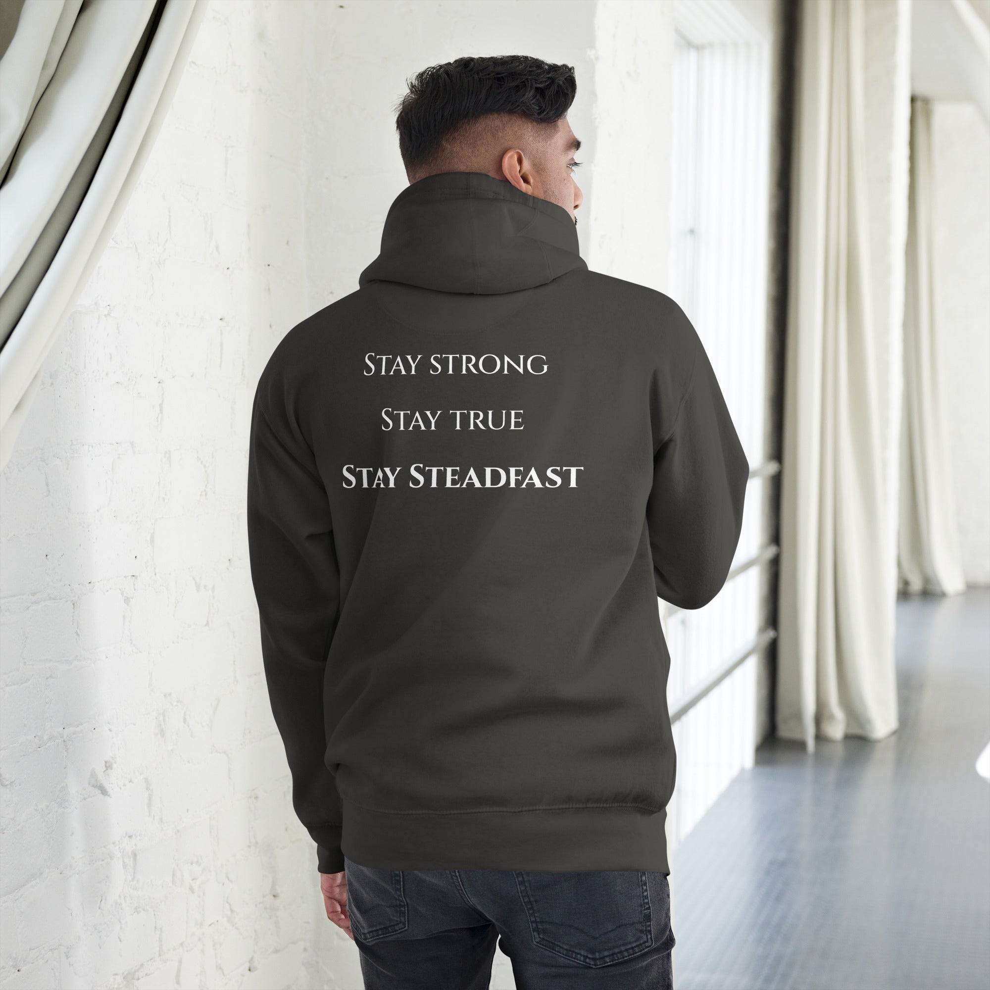Steadfast Beard Co. Big Bear Logo with Motto Unisex Hoodie - Steadfast Beard Co.
