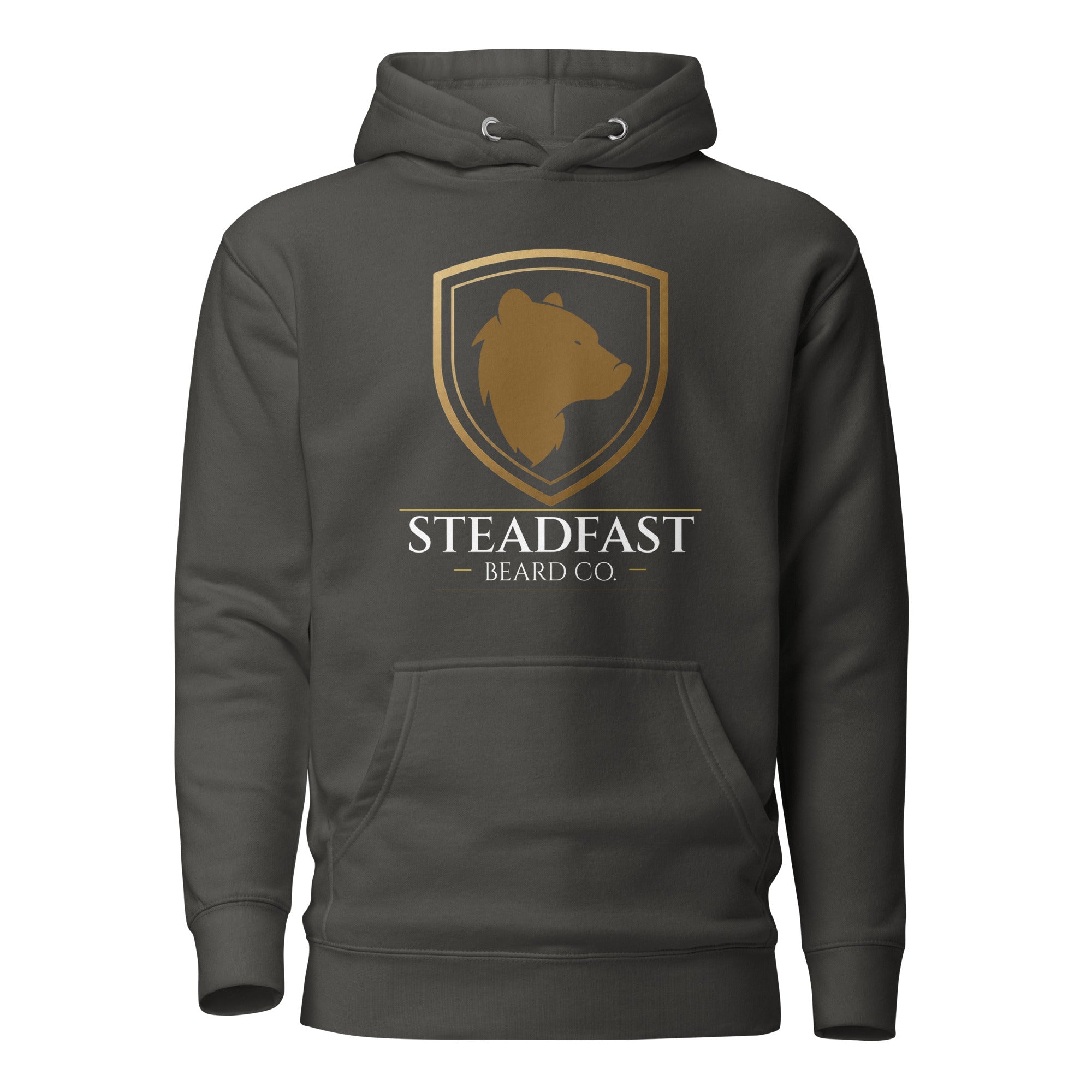Steadfast Beard Co. Big Bear Logo with Motto Unisex Hoodie - Steadfast Beard Co.