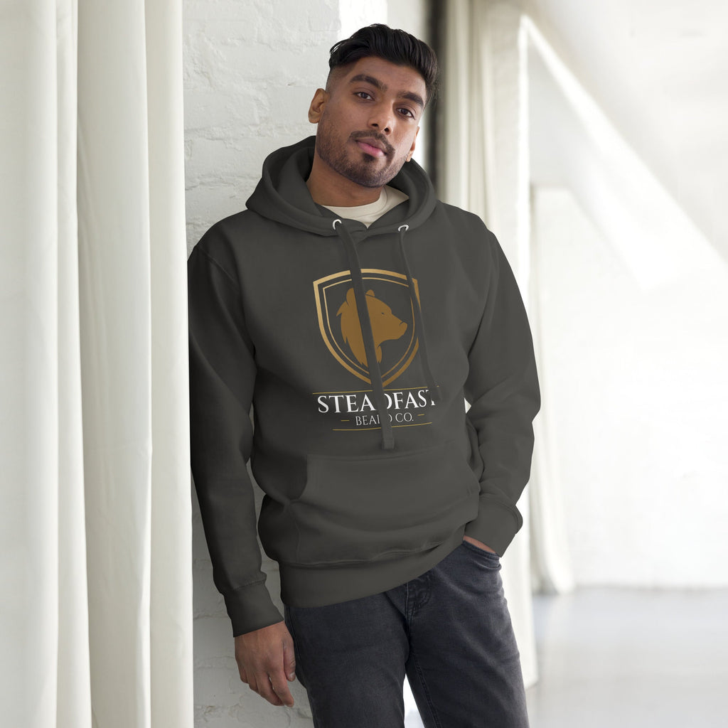 Steadfast Beard Co. Big Bear Logo with Motto Unisex Hoodie - Steadfast Beard Co.