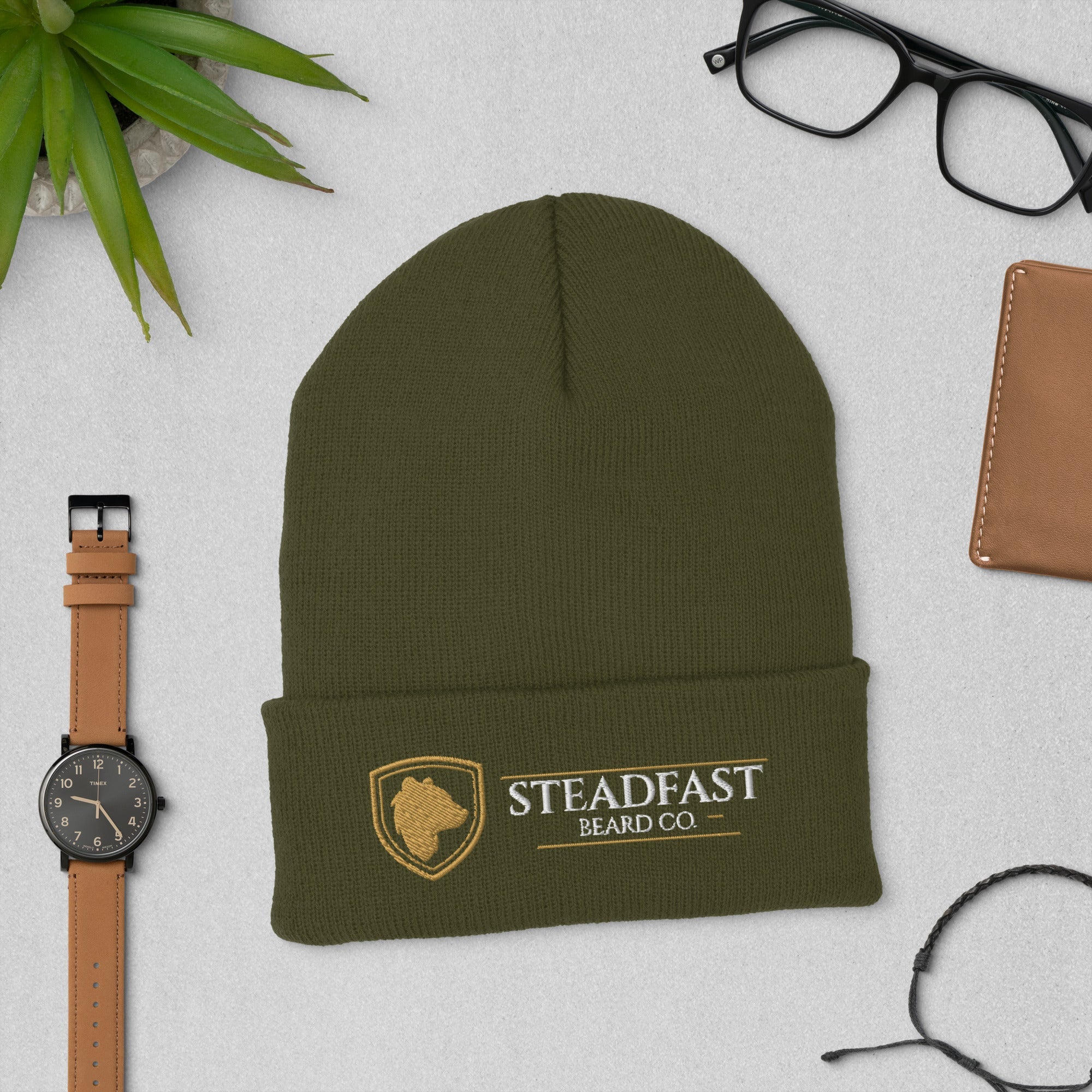 Steadfast Beard Co. & Logo Cuffed Beanie - Steadfast Beard Co.