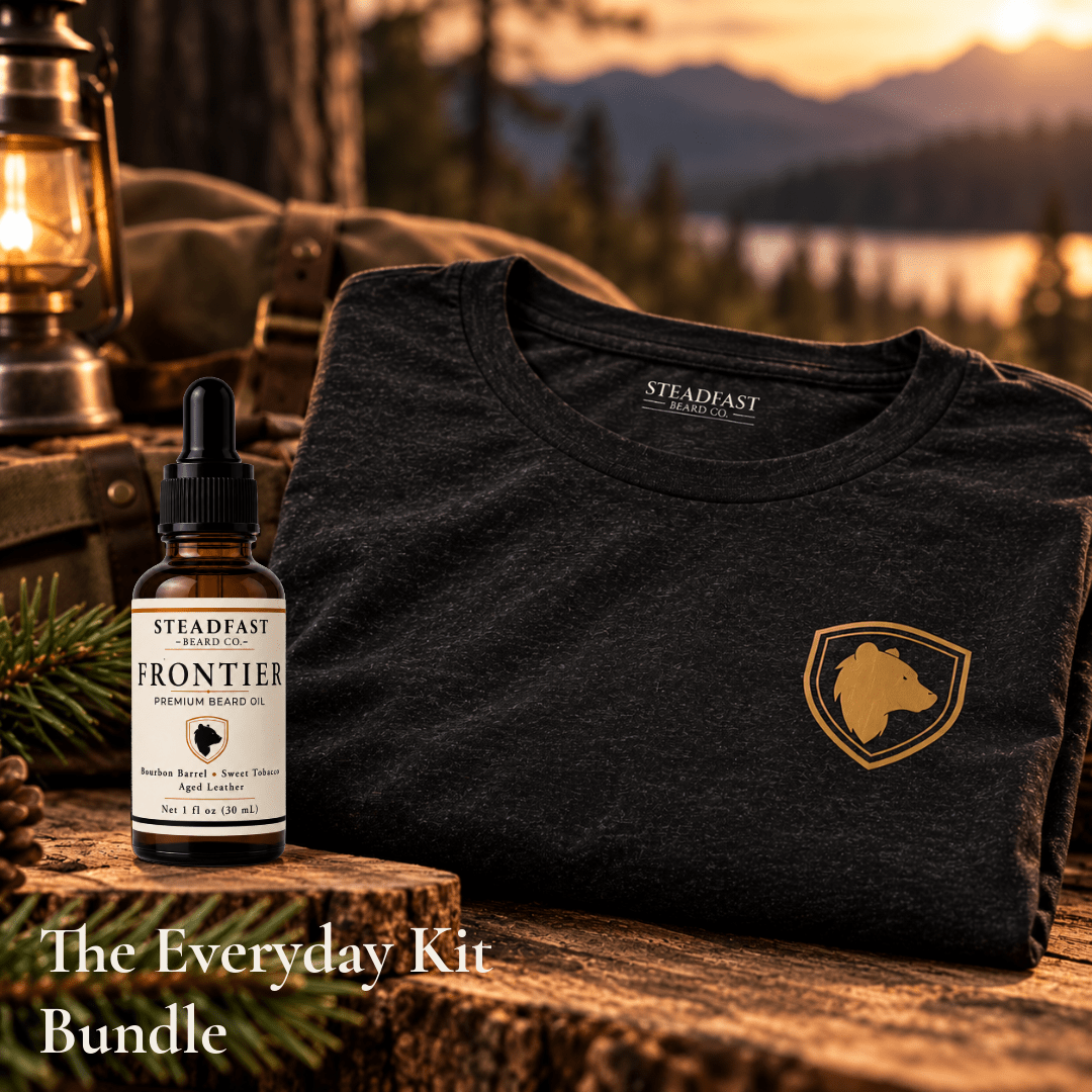 The Everyday Kit | Men's Beard Oil & Premium T-Shirt Bundle - Steadfast Beard Co.